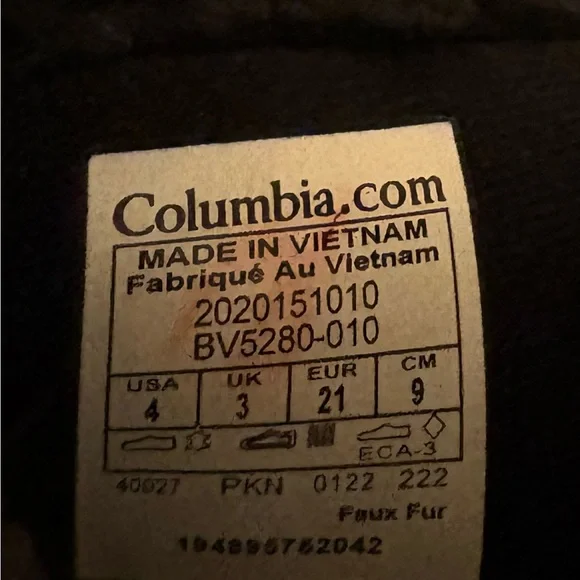 Toddler Columbia Black and Gray Winter Boots - Picture 5 of 5